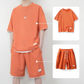 👕 Men‘s Waffle Knit T-Shirt & Shorts Co-Ord Set — Oversized Summer Style with Textured Fabric