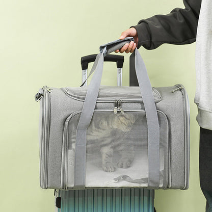 🧳 Extra-Large Expandable Cat Carrier Bag — Double-Sided Extension