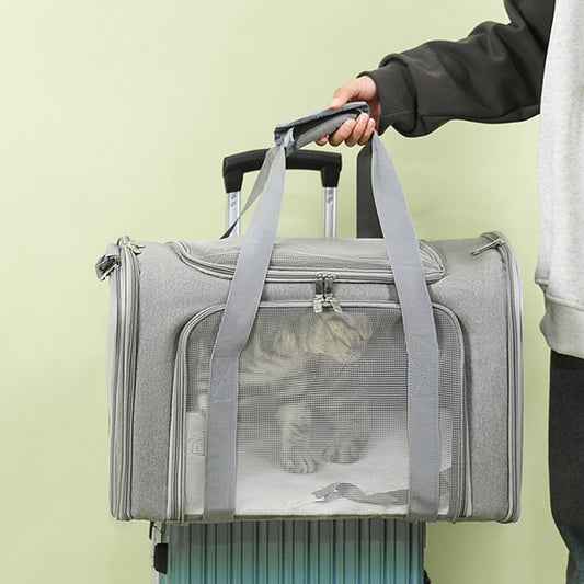 🧳 Extra-Large Expandable Cat Carrier Bag — Double-Sided Extension