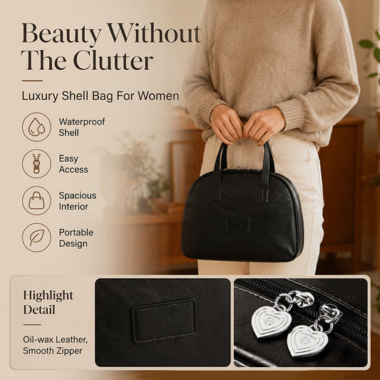 📐 Multi-Compartment PU Leather Makeup Organiser — Keep Brushes, Lipsticks & Palettes Neatly Sorted