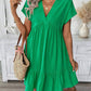 🌬️ Lightweight V-Neck Casual Dress — Soft Rayon Blend | Ruffle Hem | Breathable for Summer Days