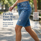 📐 Slim-Fit Ripped Denim Shorts — Bermuda Length | High-Rise | Classic 5-Pocket | Polished Casual