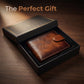 🛡️ MEN'S VINTAGE RFID BLOCKING WALLET — Genuine Leather | Slim 10-Card Design | Protects Against Contactless Fraud | Ideal Father's Day Gift 🎁