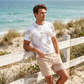 🌴 Palm Print Summer Set — Men's 2-Piece | Resort Wear | Lightweight Camp Collar Shirt & Shorts