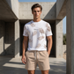 🌴 Palm Print Summer Set — Men's 2-Piece | Resort Wear | Lightweight Camp Collar Shirt & Shorts