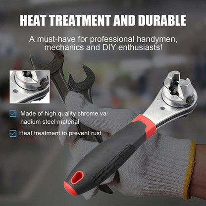 🔧 ADJUSTABLE ANGLE RATCHET WRENCH — Pivoting Multi-Position Head | 72-Tooth Fine Ratcheting |