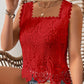 🧥 Women's Elegant Square Neck Lace Tank Top