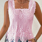 🧥 Women's Elegant Square Neck Lace Tank Top