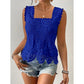 🧥 Women's Elegant Square Neck Lace Tank Top