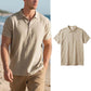 👕 Men's Linen Casual Short Sleeve Collared Shirt — Breathable Cotton-Linen Blend | Relaxed Fit