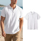 👕 Men's Linen Casual Short Sleeve Collared Shirt — Breathable Cotton-Linen Blend | Relaxed Fit