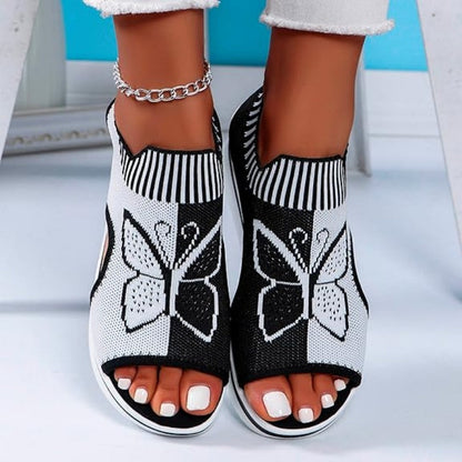 🌿 Woven Platform Sandals — Peep-Toe | Textured Sole | Boho Beach Vibe