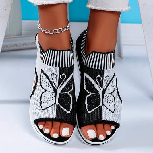 🌿 Woven Platform Sandals — Peep-Toe | Textured Sole | Boho Beach Vibe