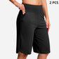 🧘 Waist-Defining Yoga Shorts — Core Support | Wide Waistband | Comfortable All-Day Hold