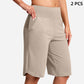 🧘 Waist-Defining Yoga Shorts — Core Support | Wide Waistband | Comfortable All-Day Hold