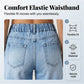 ✨ High-Waist Wide-Leg Jeans — Flattering Fit | Patch Pockets | Elongates Your Legs for a Slimmer Look