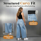 ✨ High-Waist Wide-Leg Jeans — Flattering Fit | Patch Pockets | Elongates Your Legs for a Slimmer Look