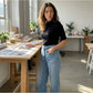 ✨ High-Waist Wide-Leg Jeans — Flattering Fit | Patch Pockets | Elongates Your Legs for a Slimmer Look