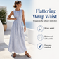 🌿 Sleeveless Long Dress with Vertical Stripes — Figure-Flattering | Lightweight | Easy Breezy Style
