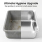 🧼 Non-Stick Stainless Steel Litter Tray — No Scraping Needed | Wipes Clean in Seconds | Odour-Proof Metal