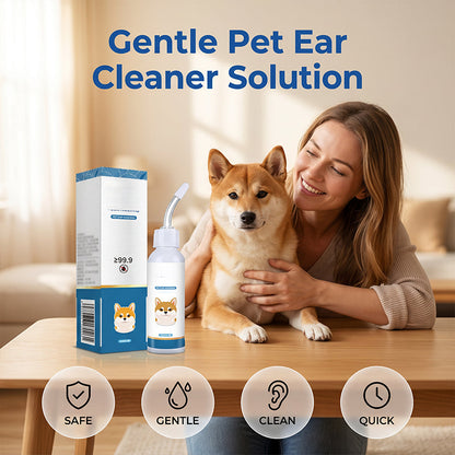 🐾 Gentle Pet Ear Cleaner Solution — Alcohol-Free & Non-Drying | pH-Balanced | For Dogs & Cats