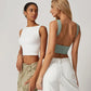 🌸High Neck Slim Fit Crop Tank Shirt Y2k Tops