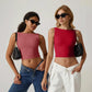 🌸High Neck Slim Fit Crop Tank Shirt Y2k Tops