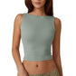 🌸High Neck Slim Fit Crop Tank Shirt Y2k Tops