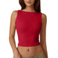 🌸High Neck Slim Fit Crop Tank Shirt Y2k Tops
