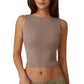 🌸High Neck Slim Fit Crop Tank Shirt Y2k Tops
