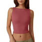 🌸High Neck Slim Fit Crop Tank Shirt Y2k Tops