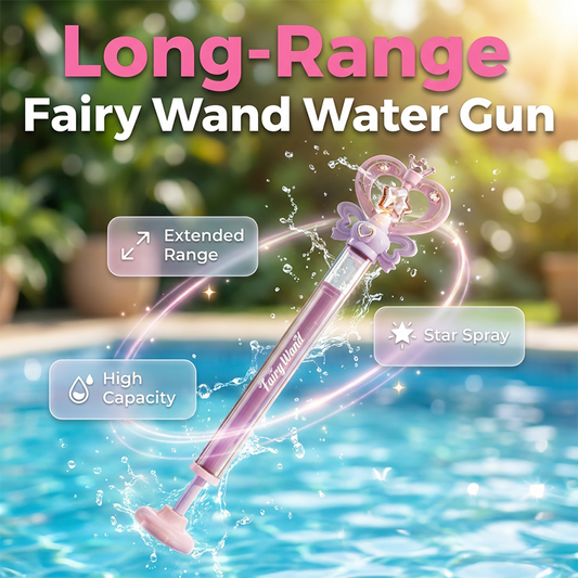 🧚 Kids' Pump-Action Fairy Wand Water Gun — LED Light-Up Wand | Gentle Mist Spray | Magical Summer Fun