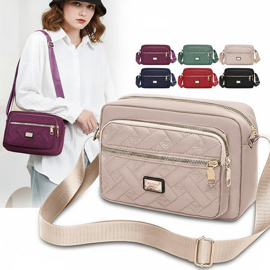 🌧️ All-Weather Oxford Crossbody — Water-Resistant Fabric | Protects Contents in Light Rain | Perfect for UK Weather