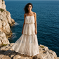 ✨ Women Elegant White Lace Spaghetti Strap Maxi Dress