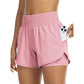 📱 Double Layer Yoga Shorts with Pockets — Side Phone Pockets | Moisture-Wicking Fabric | Gym & Running