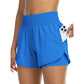 📱 Double Layer Yoga Shorts with Pockets — Side Phone Pockets | Moisture-Wicking Fabric | Gym & Running