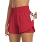 📱 Double Layer Yoga Shorts with Pockets — Side Phone Pockets | Moisture-Wicking Fabric | Gym & Running