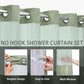 🛁 Waffle Weave Shower Curtain — Classic Textured Hotel Style | Heavy-Duty Polyester | Rustproof Grommets