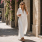 🌿Women’s Minimalist Solid Color Maxi Dress