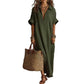 🌿Women’s Minimalist Solid Color Maxi Dress
