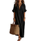 🌿Women’s Minimalist Solid Color Maxi Dress