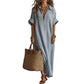 🌿Women’s Minimalist Solid Color Maxi Dress