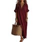 🌿Women’s Minimalist Solid Color Maxi Dress