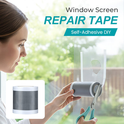 🦟 Self-Adhesive DIY Window Screen Repair Tape — Strong Fiberglass Mesh Patch | Waterproof & Weatherproof | Keeps Insects Out