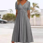👗 Women's V-Neck Short Sleeve Maxi Dress — Flowy & Breathable | Bohemian Summer Style | Perfect for Holidays & Everyday