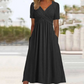 👗 Women's V-Neck Short Sleeve Maxi Dress — Flowy & Breathable | Bohemian Summer Style | Perfect for Holidays & Everyday