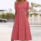 👗 Women's V-Neck Short Sleeve Maxi Dress — Flowy & Breathable | Bohemian Summer Style | Perfect for Holidays & Everyday