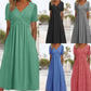 👗 Women's V-Neck Short Sleeve Maxi Dress — Flowy & Breathable | Bohemian Summer Style | Perfect for Holidays & Everyday