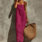 👗 Women's Casual Solid Color Slip Dress — Satin-Like Fabric | Adjustable Spaghetti Straps