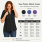 🌸 Ladies' V-Neck Pleated Top — Soft Chiffon Fabric | Versatile Style